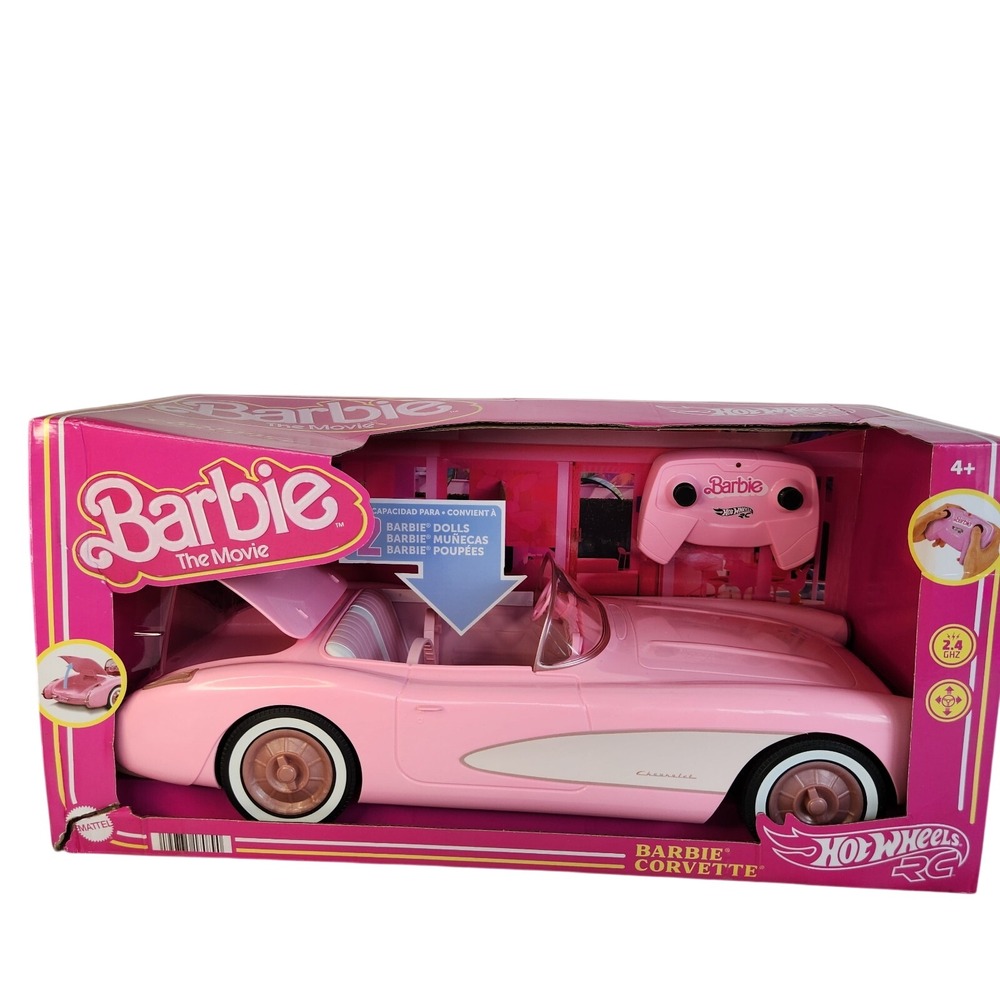 Hot Wheels RC Barbie Corvette Remote Control Car from Barbie: The Movie